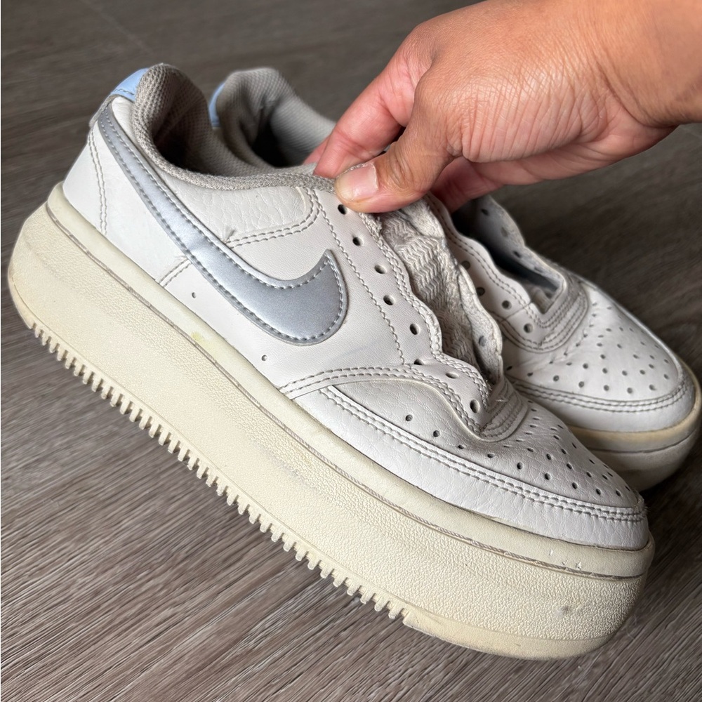 Nike Cream and Gray Elevated Sneakers